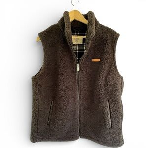 Black Sherpa Fleece Vest